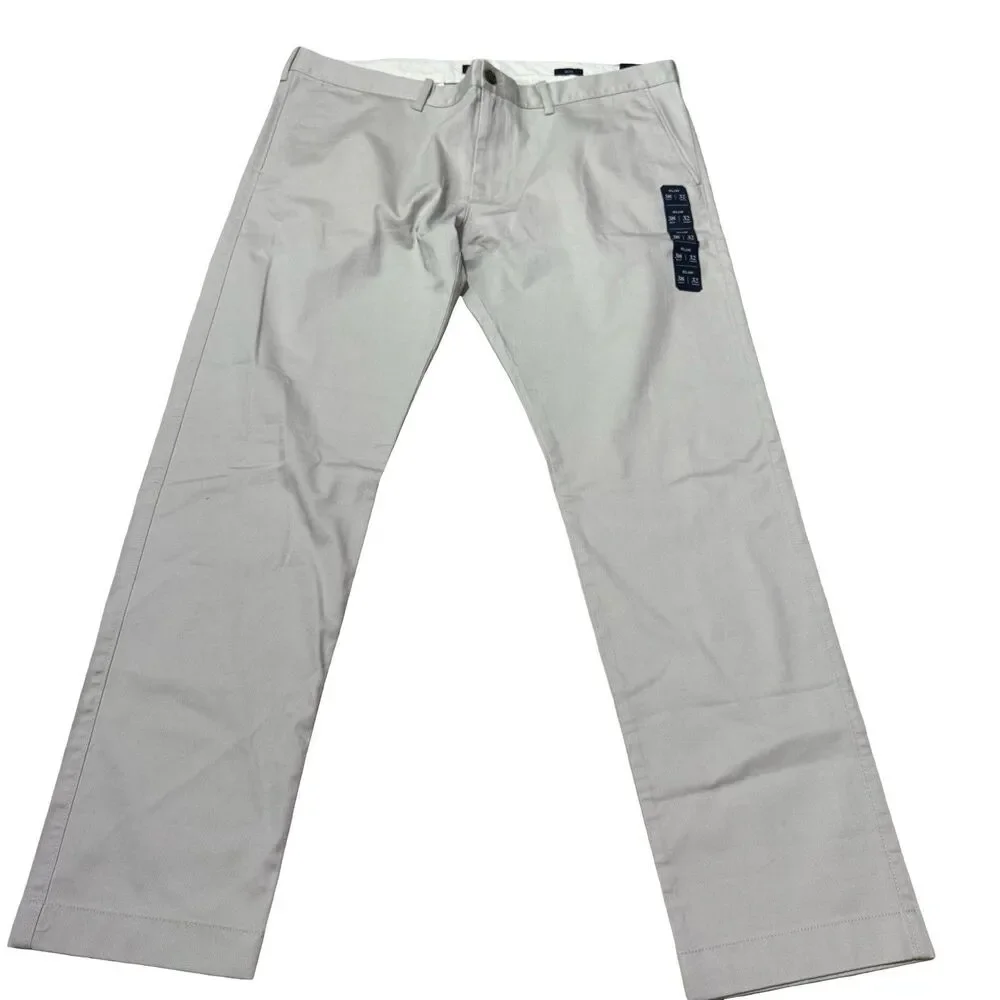 NWT J Crew Tech Pant Slim Chino Stone Size 38x32 Flex Stretch Pants